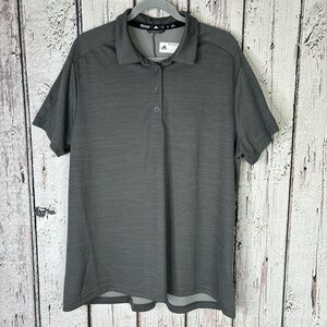 Adidas Men’s Climalite 2XL XXL Gray Short Sleeve Polo Shirt Breathable Polyester